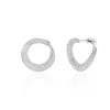 Histoire d'Or Créoles Uwe Argent Blanc Oxyde De Zirconium* Boucles D'Oreilles|Boucles D'Oreilles Fantaisie