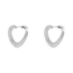 Histoire d'Or Créoles Uwe Argent Blanc Oxyde De Zirconium* Boucles D'Oreilles|Boucles D'Oreilles Fantaisie