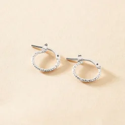Histoire d'Or Créoles Valentine Argent Blanc* Boucles D'Oreilles|Boucles D'Oreilles Fantaisie