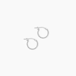 Histoire d'Or Créoles Valentine Argent Blanc* Boucles D'Oreilles|Boucles D'Oreilles Fantaisie