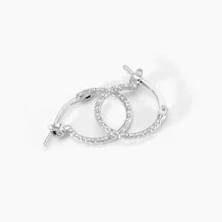 Histoire d'Or Créoles Valentine Argent Blanc* Boucles D'Oreilles|Boucles D'Oreilles Fantaisie