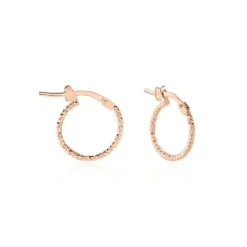 Hot Histoire d'Or Créoles Valentine Argent Rose