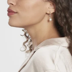 Discount Histoire d'Or Créoles Walli Argent Blanc Perle De Culture