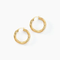 Hot Histoire d'Or Créoles Yori Or Jaune