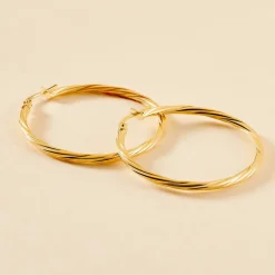 Histoire d'Or Créoles Youri Or Jaune* Boucles D'Oreilles|Boucles D'Oreilles Créoles