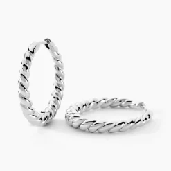 Histoire d'Or Créoles Ysanne Argent Blanc* Boucles D'Oreilles|Boucles D'Oreilles Créoles