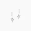 Histoire d'Or Créoles Ysee Argent Blanc Oxyde De Zirconium* Boucles D'Oreilles|Boucles D'Oreilles Fantaisie