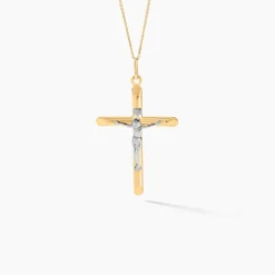 Histoire d'Or DAMIAN KREUZ 2 Unisex Anhänger Gold 375 (9 Karat) Christus* Pendentifs|Pendentifs