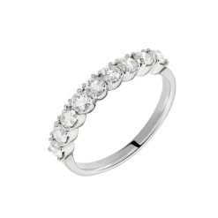Discount Histoire d'Or Demi Alliance Eloise Platine Blanc Diamant