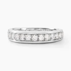 Histoire d'Or Demi Alliance Heket Argent Blanc Oxyde De Zirconium* Bagues|Bagues Fantaisie
