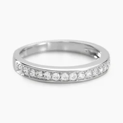 Histoire d'Or Demi Alliance Heket Argent Blanc Oxyde De Zirconium* Bagues|Bagues Fantaisie