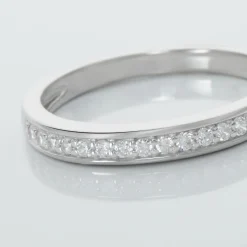 Histoire d'Or Demi Alliance Heket Argent Blanc Oxyde De Zirconium* Bagues|Bagues Fantaisie