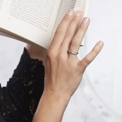 Histoire d'Or Demi Alliance Juliette Platine Blanc Diamant