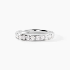 Histoire d'Or Demi Alliance Rhea Platine Blanc Diamant* Bagues|Alliances