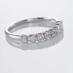 Histoire d'Or Demi-alliance Or Blanc  Eloisa Diamant Synthetique* Bagues