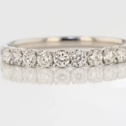 New Histoire d'Or Demi-alliance Or Blanc  Eloisa Diamant Synthetique