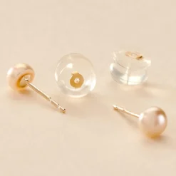 New Histoire d'Or Fermoir Boucle D'oreille Silicone Or Jaune