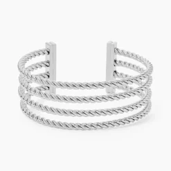 Histoire d'Or Jonc Ouvert Acier Blanc Galaad* Bracelets|Bracelets Fantaisie
