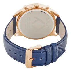 ARCTIK Montre Apex Bleu cadran doré rose fond bleu bracelet cuir bleu