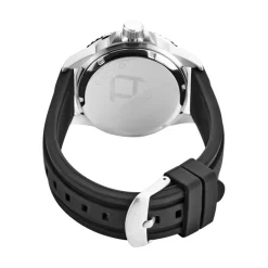 Best ARCTIK Montre Module Noir cadran argenté fond noir bracelet silicone noir