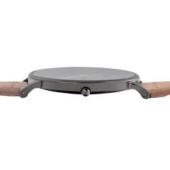 Best ARCTIK Montre Nomade Noir cadran noir fond noir bracelet cuir marron