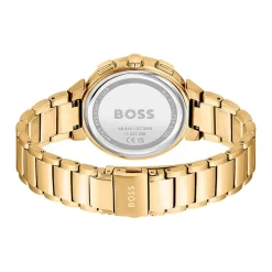 New HUGO BOSS Montre Boss One Vert cadran doré fond vert bracelet acier doré