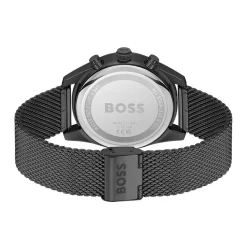 Online HUGO BOSS Montre Boss Skytraveller Noir cadran noir fond noir bracelet acier noir