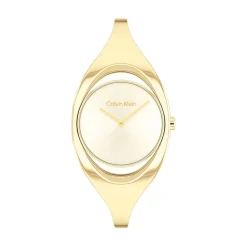 Discount CALVIN KLEIN Montre Elated Champagne cadran doré fond champagne bracelet acier doré