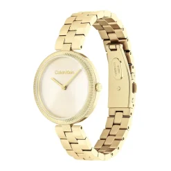 CALVIN KLEIN Montre Gleam Doré cadran doré fond doré bracelet acier doré