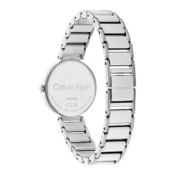 Online CALVIN KLEIN Montre Minimalistic T Bar Rose cadran argenté fond rose bracelet acier argenté