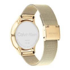Hot CALVIN KLEIN Montre Timeless Multi Champagne cadran doré fond champagne bracelet acier doré
