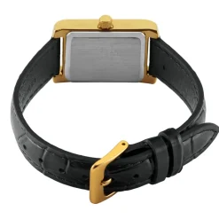 Clearance CASIO COLLECTION Montre Gris cadran doré fond gris bracelet cuir noir