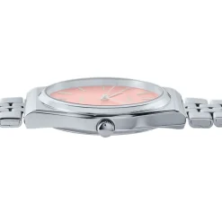 Hot CASIO COLLECTION Montre Rose cadran gris fond rose bracelet acier argenté