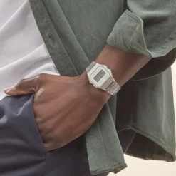 Clearance CASIO COLLECTION Montre Vintage Edgy Blanc cadran blanc bracelet résine blanche