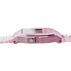 New CASIO COLLECTION Montre Vintage Edgy Rose cadran rose bracelet résine rose