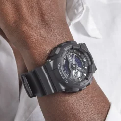 Clearance CASIO G-SHOCK Montre Black & White Noir cadran noir fond noir bracelet résine noire