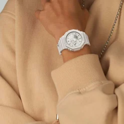 Best CASIO G-SHOCK Montre Blanc cadran blanc fond blanc bracelet résine blanche