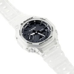 Best CASIO G-SHOCK Montre Noir cadran gris fond noir bracelet résine blanche