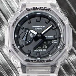 Best CASIO G-SHOCK Montre Noir cadran gris fond noir bracelet résine blanche