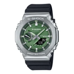 Clearance CASIO G-SHOCK Montre Vert cadran argenté fond vert bracelet résine noir