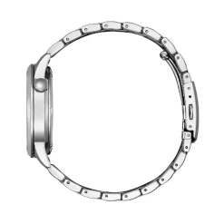 Discount CITIZEN Montre Platform Auto Blanc cadran argenté fond blanc bracelet acier argenté