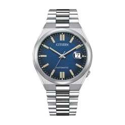 Sale CITIZEN Montre Tsuyosa Nj0151 Bleu cadran argenté fond bleu bracelet acier argenté