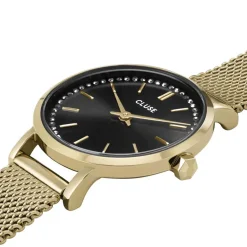 Sale CLUSE Montre Boho Chic Petite Gris cadran doré fond gris bracelet acier doré