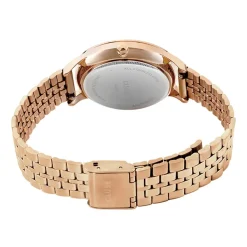 New CLUSE Montre Minuit Multifonction Blanc cadran rose fond blanc bracelet acier rose