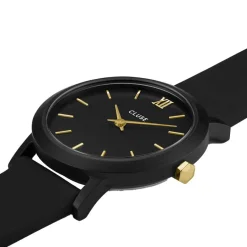 Online CLUSE Montre Minuit Noir cadran noir fond noir bracelet silicone noire