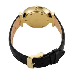 CLUSE Montre Triomphe Noir cadran doré fond noir bracelet cuir de vache noir