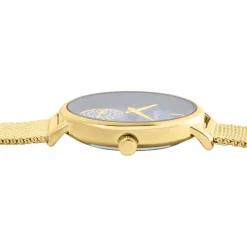 New CODHOR Montre Amele Bleu cadran doré fond bleu bracelet acier doré