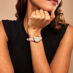 Outlet CODHOR Montre Anais Argenté cadran rose fond argenté bracelet alliage rose