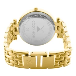 CODHOR Montre Celinia Doré cadran doré fond champagne bracelet alliage doré
