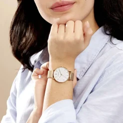 Online CODHOR Montre Cindy Argenté cadran doré fond argenté bracelet acier doré